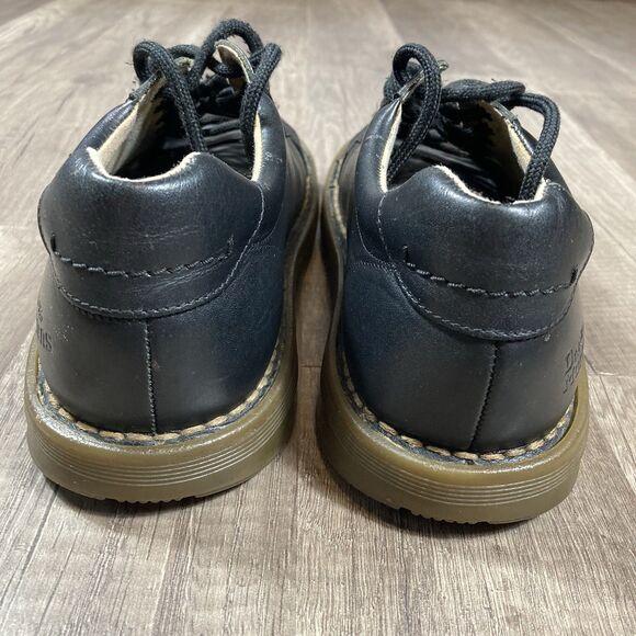 Vintage Dr Martens 6 Smooth Black Leather Oxford Shoes Grunge Rare Portugal Made - Picture 5 of 11